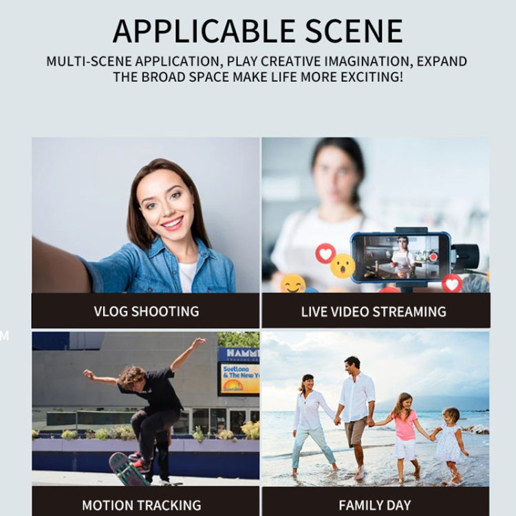 Three-Axis Anti-Shake Smart Gimbal Handheld Stabiliser With Face Follow Shot