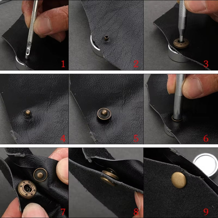 11pcs /Set Metal Snap Button DIY Installation Tool