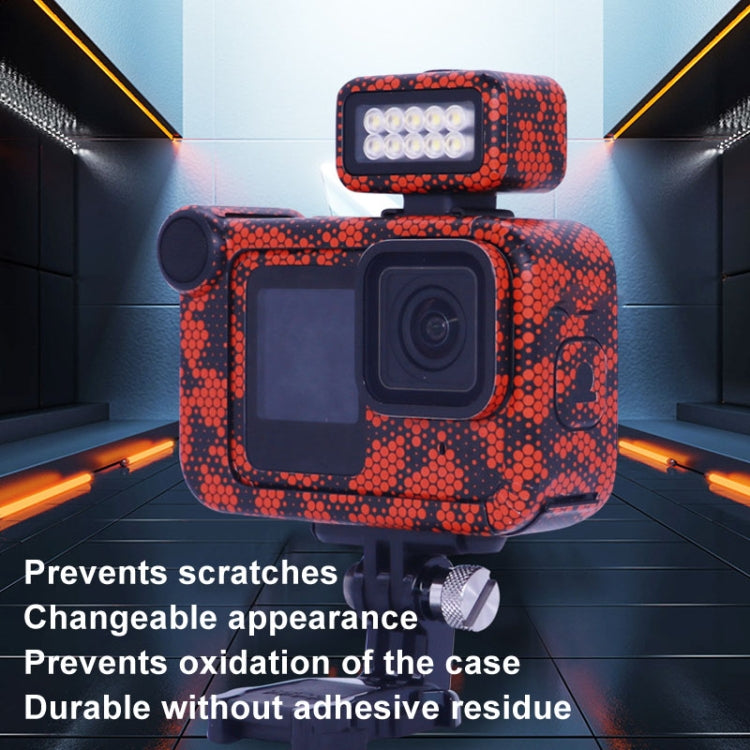 For GOPro HERO13 Black Camera Stickers Body Protective Film, Style: 15 Snake Scale Gold