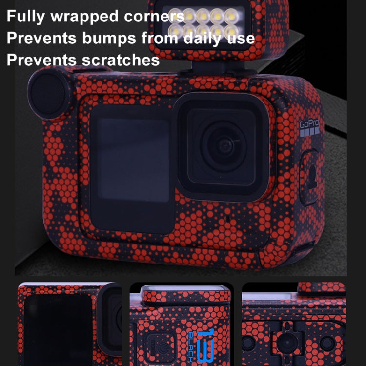 For GOPro HERO13 Black Camera Stickers Body Protective Film, Style: 13 Snake Scale Black