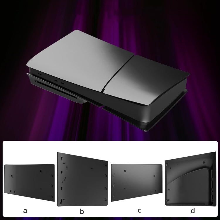 For PS5 Slim Replacement Faceplate Shell Detachable Protective Case, Model: Digital Edition Black