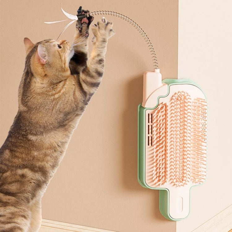 Cats Corner Self-Exciting Ice-Cream Scrubber Pet Massage Brush Toy, Style: Simple Model