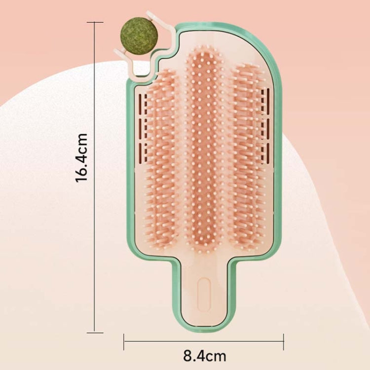 Cats Corner Self-Exciting Ice-Cream Scrubber Pet Massage Brush Toy, Style: Simple Model