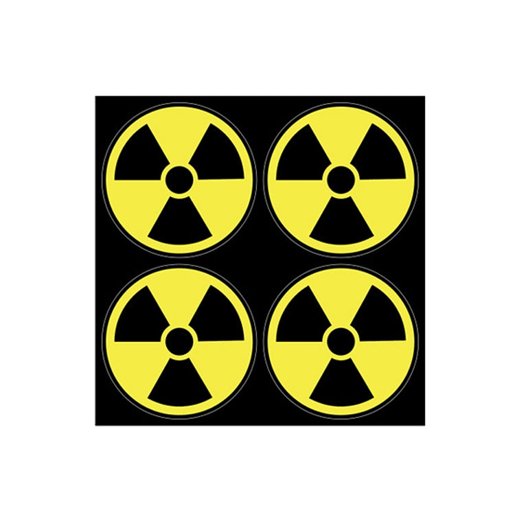 Waterproof Radiation Identification Stickers For Mobile Phones Computers - 10x10cm