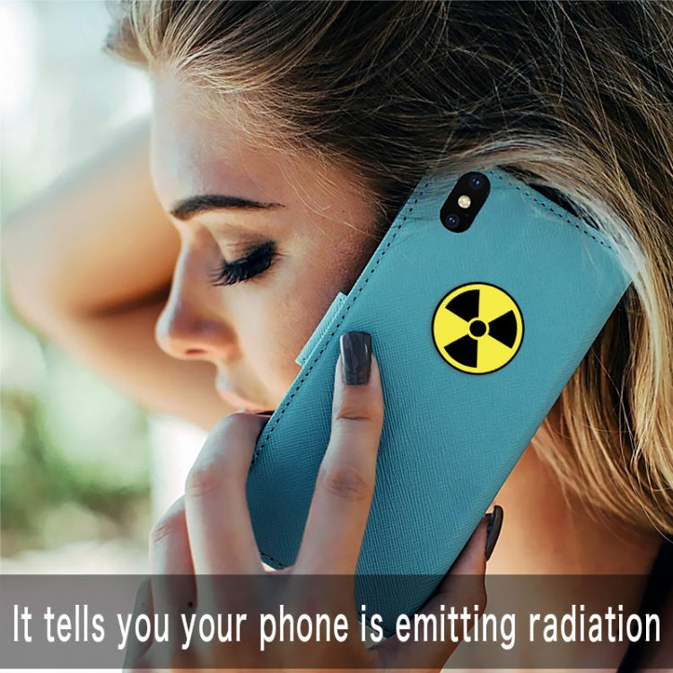 Waterproof Radiation Identification Stickers For Mobile Phones Computers - 10x10cm