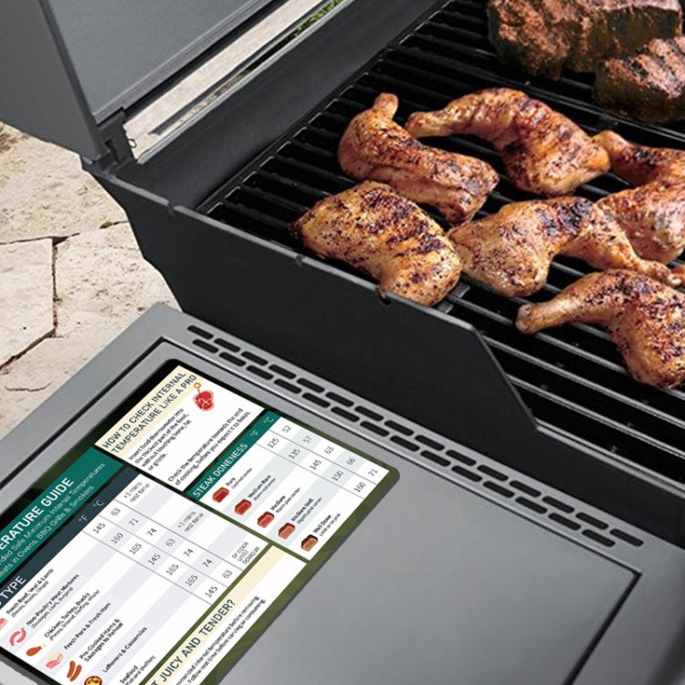 Kitchen Barbecue Meat Temperature Guide Waterproof Magnetic Sticker - 48g