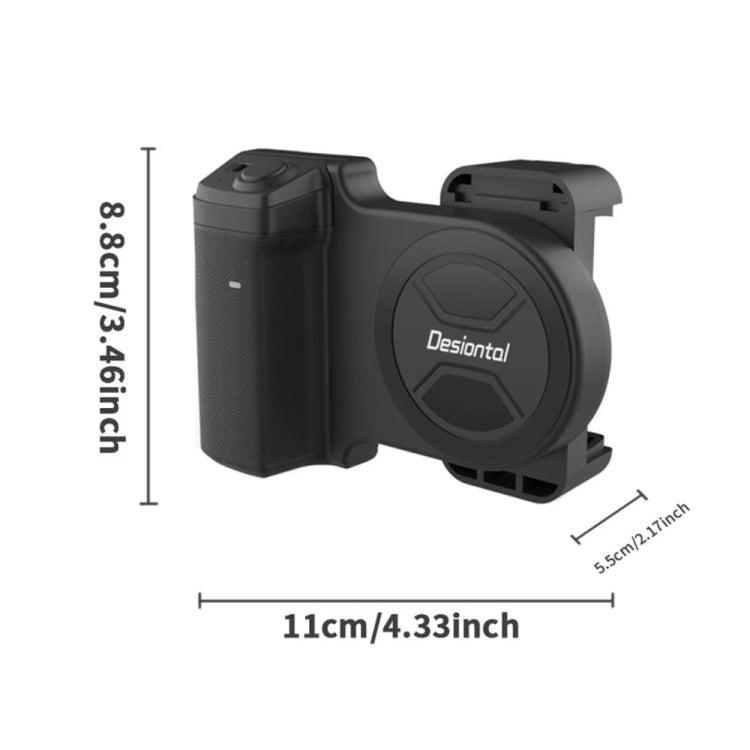 Desiontal PH-30A Mobile Phone Portable Bluetooth Remote Control Live Photo Anti-Shake Camera Aid - Black