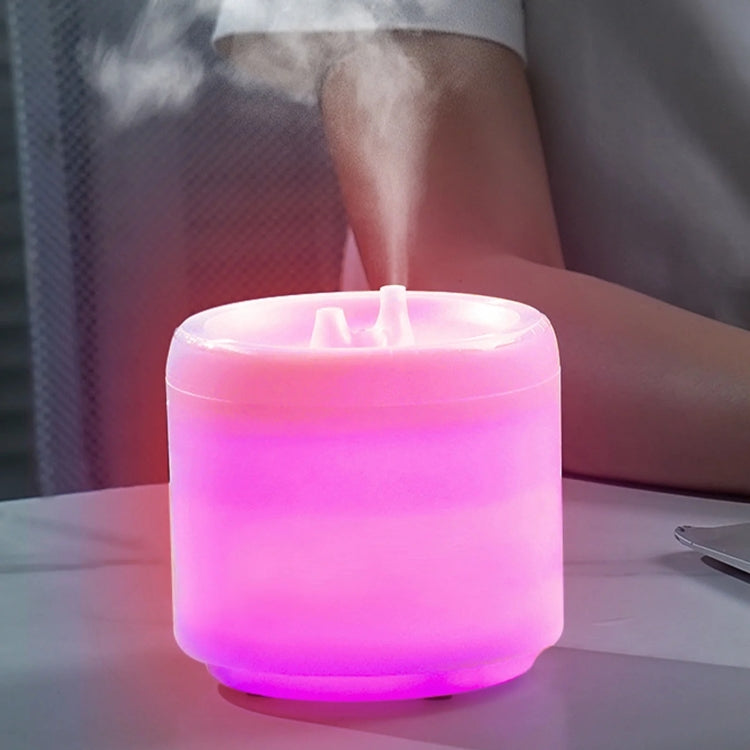300ml Colorful Flame Aromatherapy Machine USB Power Household Silent Humidifier Aroma Diffuser - White