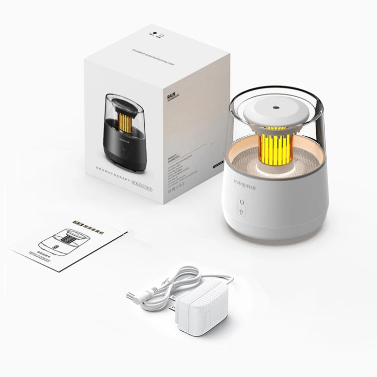 Raindrop Candlelight Aromatherapy Diffuser Air Humidifier with Colorful Lights US Plug White