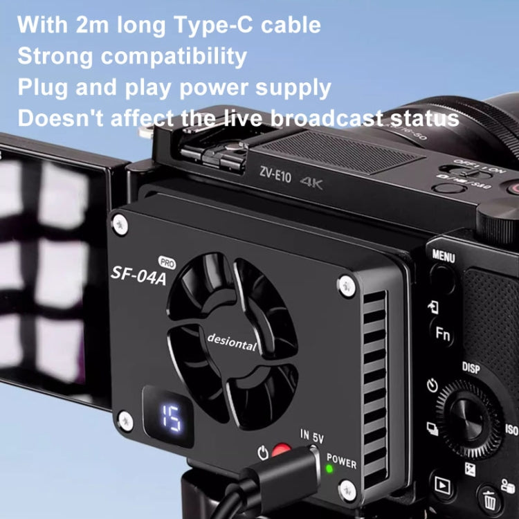 Desiontal SF-04A Camera Live Cooler For Sony ZV-1 / Canon R5 / FUJIFILM XT4