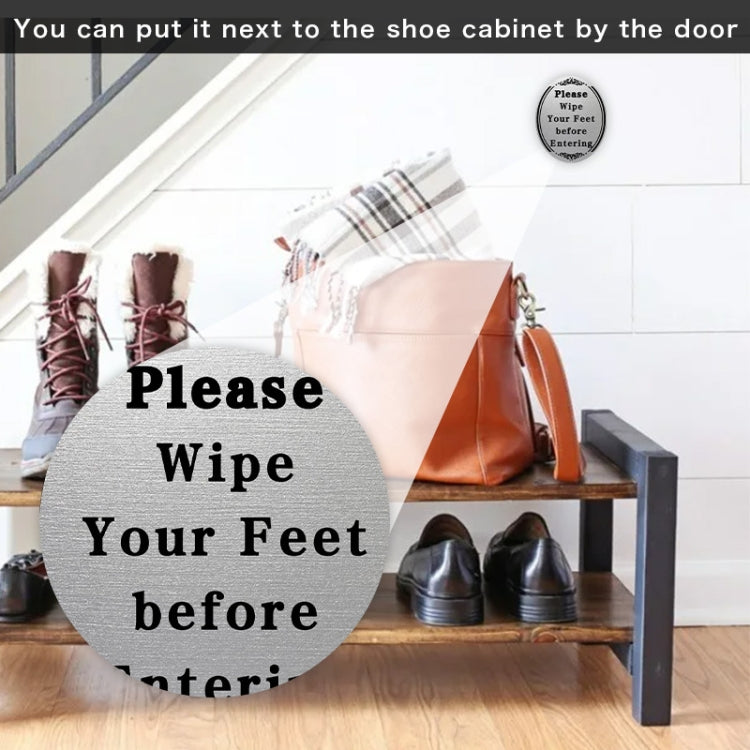 Please Wipe Your Feet Before Entering Wall Door Reminders Waterproof Stickers - 20x12cm