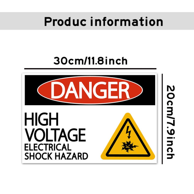1pc 30x20cm High-Voltage Electrical Box Hazard Warning Waterproof Sticker