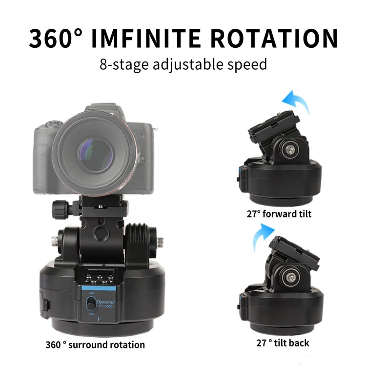 Desiontal YT-1500 Electric Gimbal Mobile Camera Live Streaming Panoramic Stabiliser With Rocker Rotation - Standard