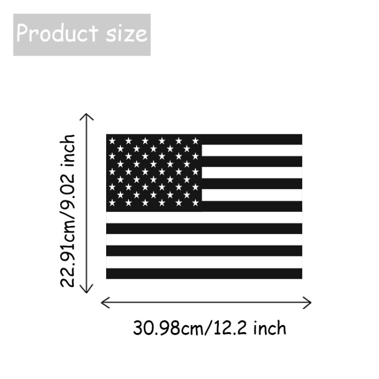 Flag Pattern High-transparency Pickup Truck Rear Window Glass Waterproof Sticker - 20g