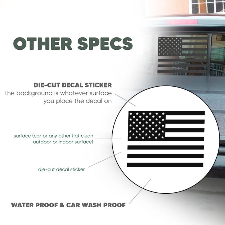 Flag Pattern High-transparency Pickup Truck Rear Window Glass Waterproof Sticker - 20g