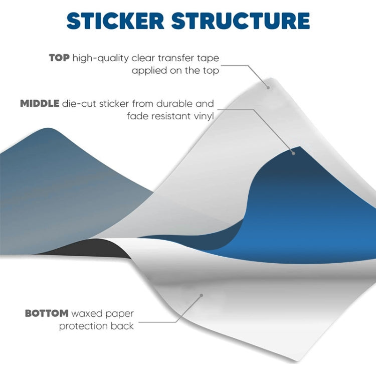 Flag Pattern High-transparency Pickup Truck Rear Window Glass Waterproof Sticker - 20g