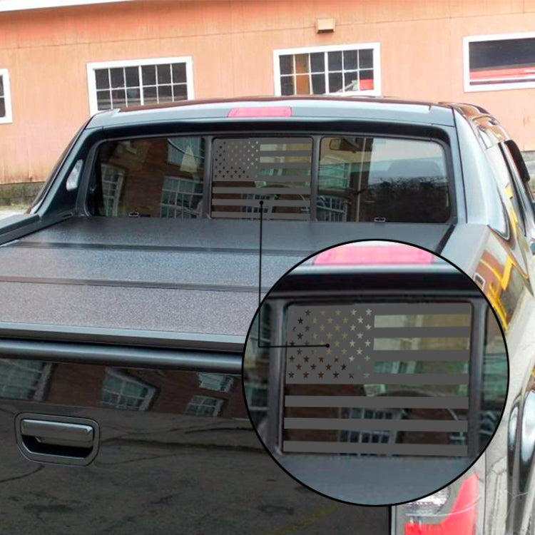 Flag Pattern High-transparency Pickup Truck Rear Window Glass Waterproof Sticker - 20g
