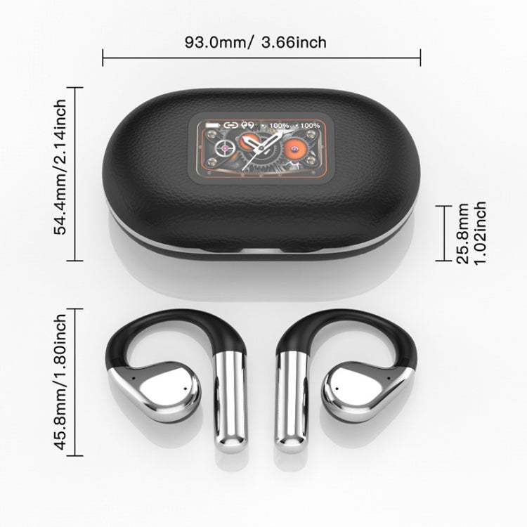 Wireless Bluetooth Earbuds with Ear Hooks OWS Open-Ear Noise-Canceling Headset