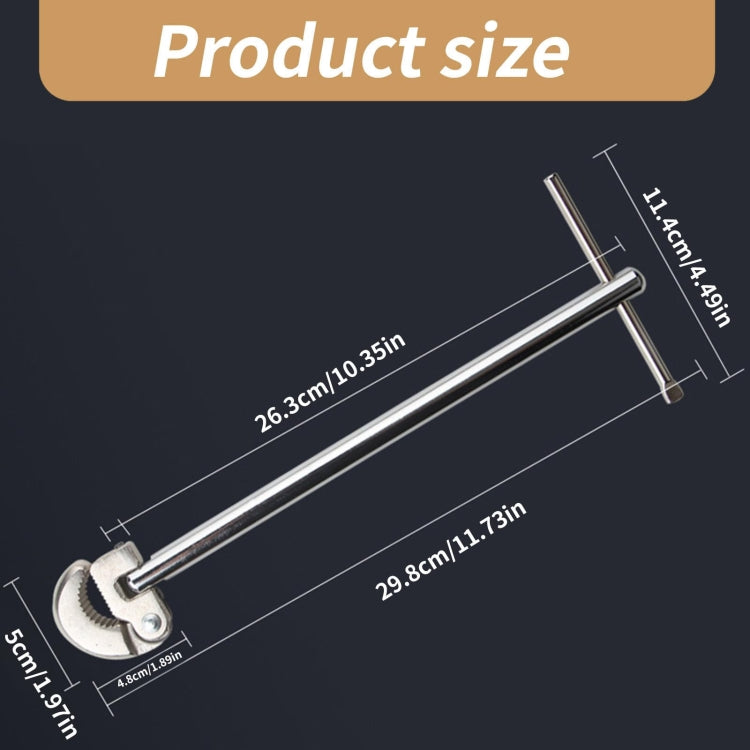 Multifunctional Wash Basin Sink Hot Cold Faucet Wrench - 12 inch