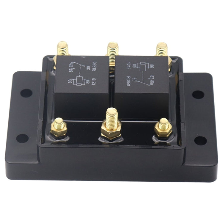 12V80A Automotive Relay Module Waterproof Fuse Box - Black