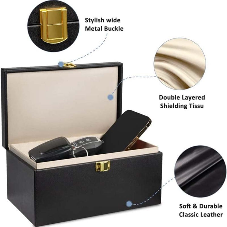 3 In 1 Large Car Shield Key Bag Anti-Magnetic Cell Phone Case RFID Protective Box