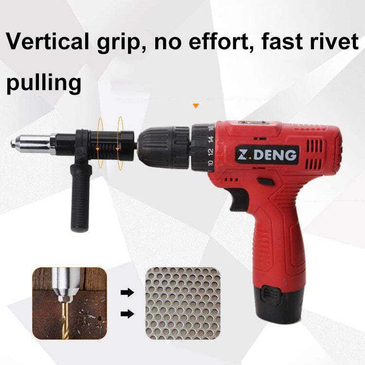 Electric Rivet Nut Machine Core Pulling Accessories Riveting Tools Cordless Rivet Drill Adapter - Boxed