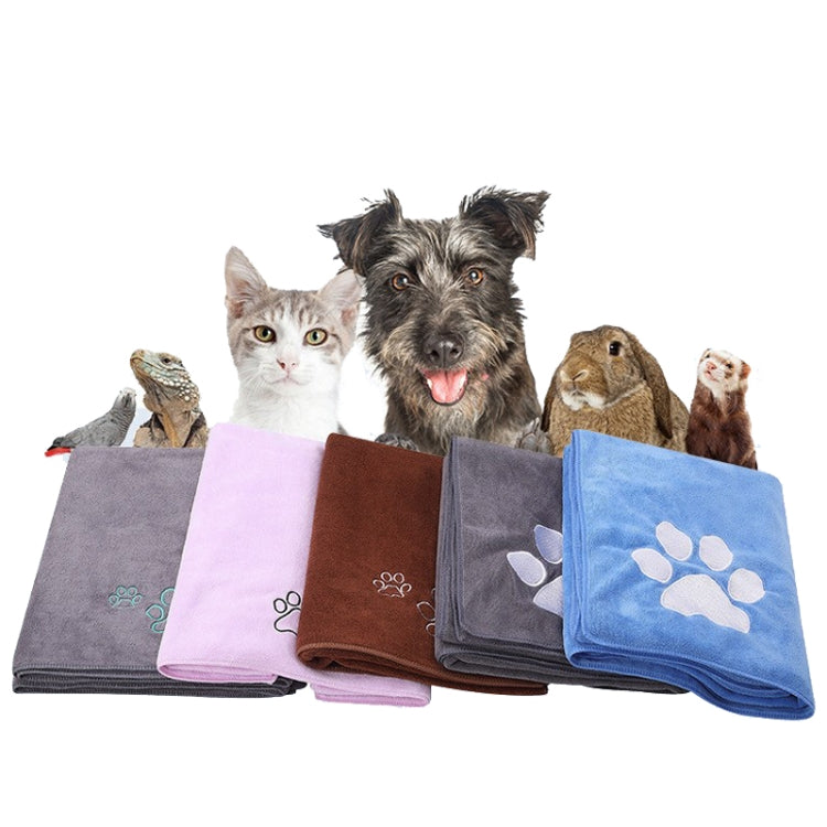Pet Microfiber Absorbent Towel Cat Dog Bath Cleaning Towel, Size: 50x100cm