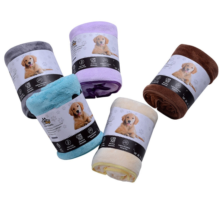 Pet Microfiber Absorbent Towel Cat Dog Bath Cleaning Towel, Size: 50x100cm
