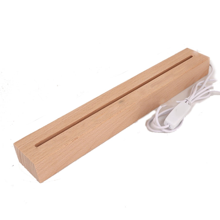 LED Light Solid Wood Luminous Base for Resin Art Acrylic Glass Lights Rectangular 30cm
