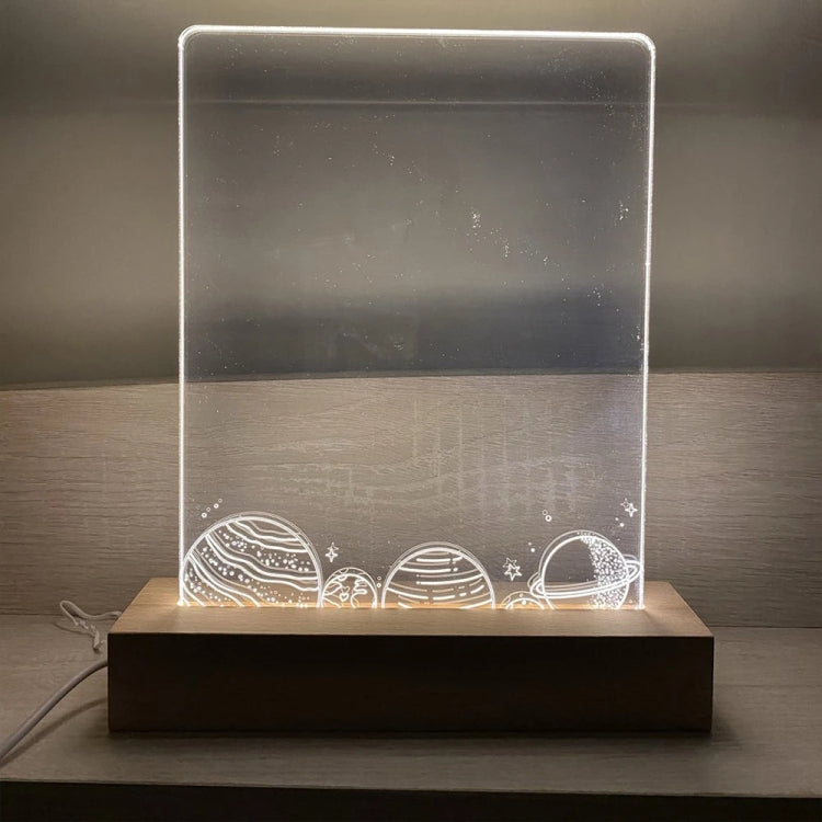 LED Light Solid Wood Luminous Base for Resin Art Acrylic Glass Lights Rectangular 30cm