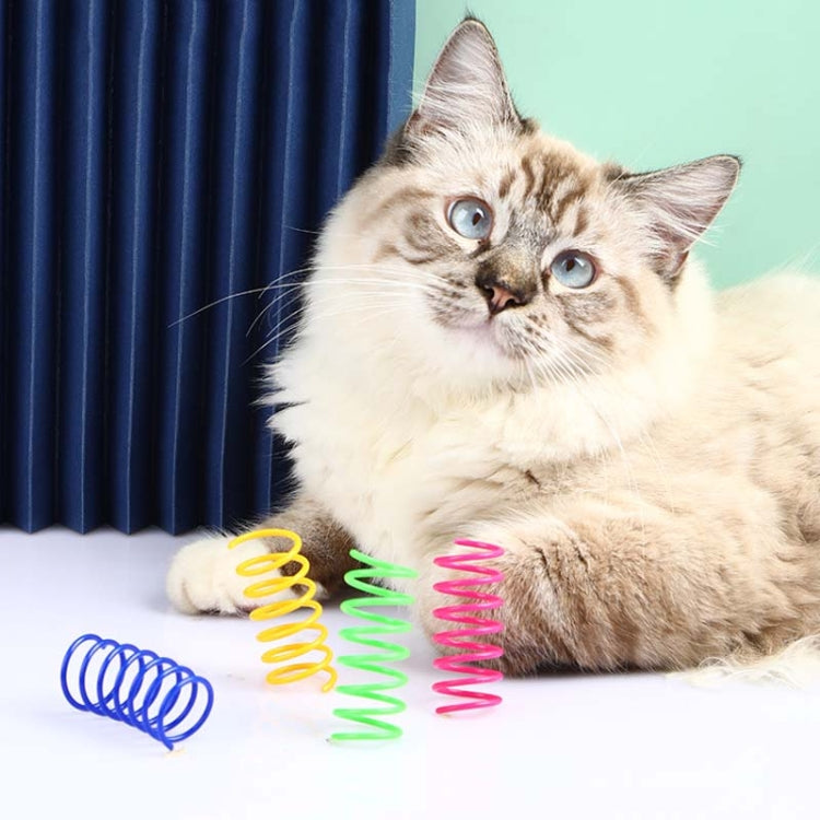 3packs 4pcs / Pack Colorful Spring Cats Self-Exciting Coil Toys