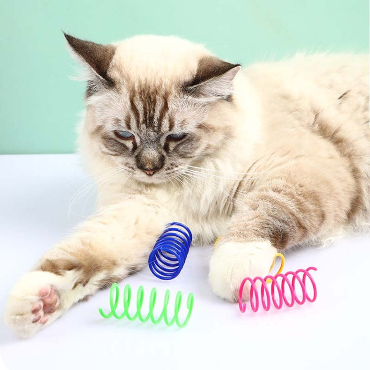 3packs 4pcs / Pack Colorful Spring Cats Self-Exciting Coil Toys