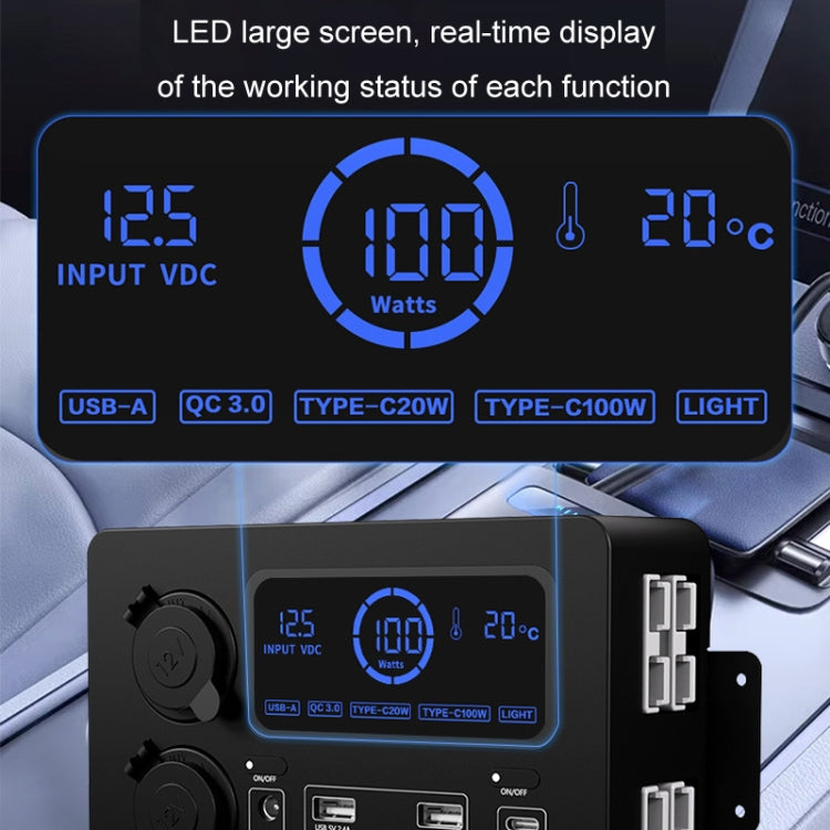 12V Car Mini Power Box Multi-Function USB Charger - AOS9313
