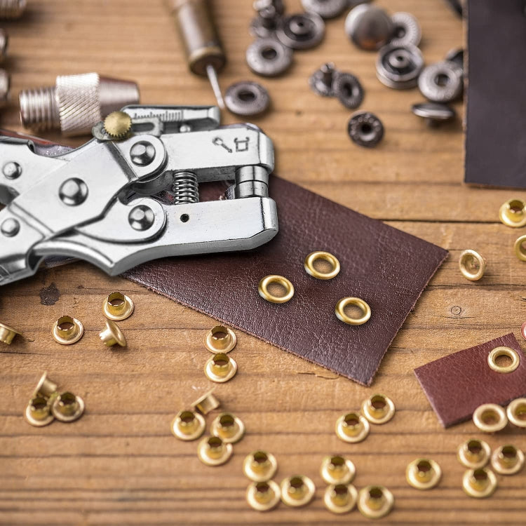Multifunctional Button Punching Pliers Eyelet Pliers Round Hole Puncher With 100 Buttons