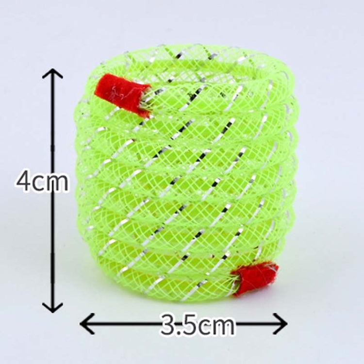 2pcs Colorful Plastic Spring Nylon Bouncing Tease Cats Toys Random Color Delivery