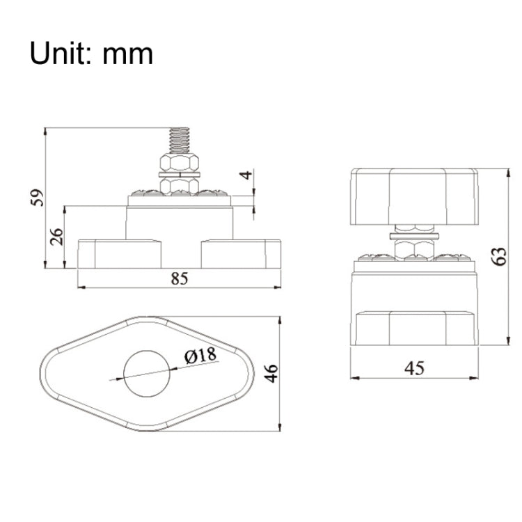 300A Car Modified Multi-channel Current Bus Terminal