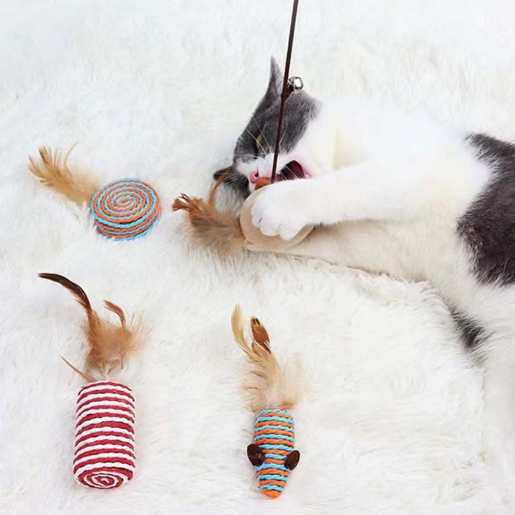 7pcs / Set Pet Teasing Cats Toys Combination Kit, Style: Pumpkin Ball