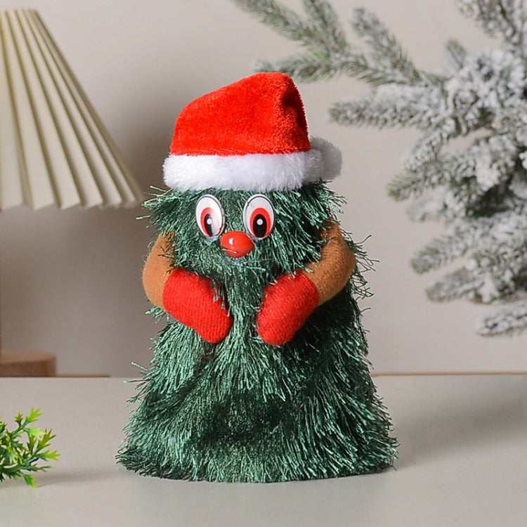 Medium Funny Rotating Electric Christmas Tree Dancing and Singing Santa Doll Toys