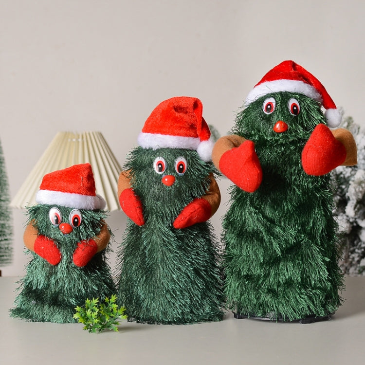 Medium Funny Rotating Electric Christmas Tree Dancing and Singing Santa Doll Toys
