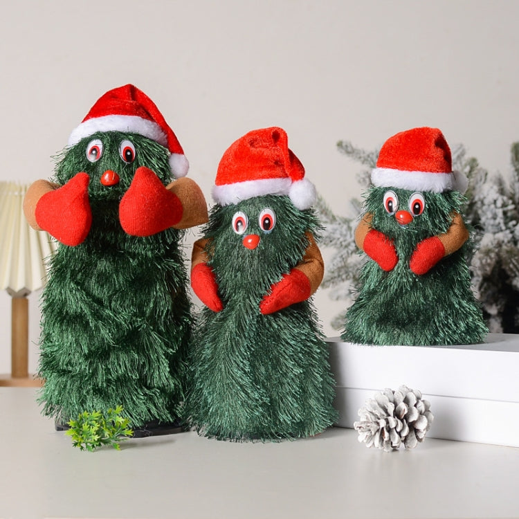 Medium Funny Rotating Electric Christmas Tree Dancing and Singing Santa Doll Toys