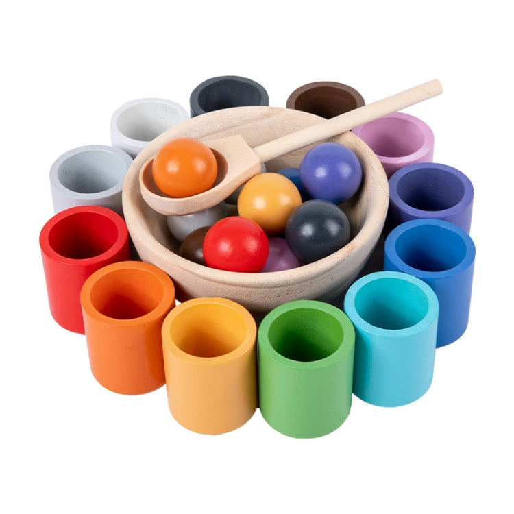 Children Montessori Early Learning Color Recognition Matching Beads Kindergarten Educational Toy - 12-color Balls And Cups