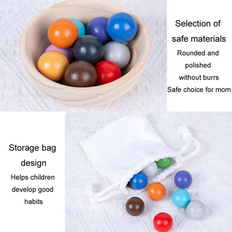 Children Montessori Early Learning Color Recognition Matching Beads Kindergarten Educational Toy - 12-color Balls And Cups