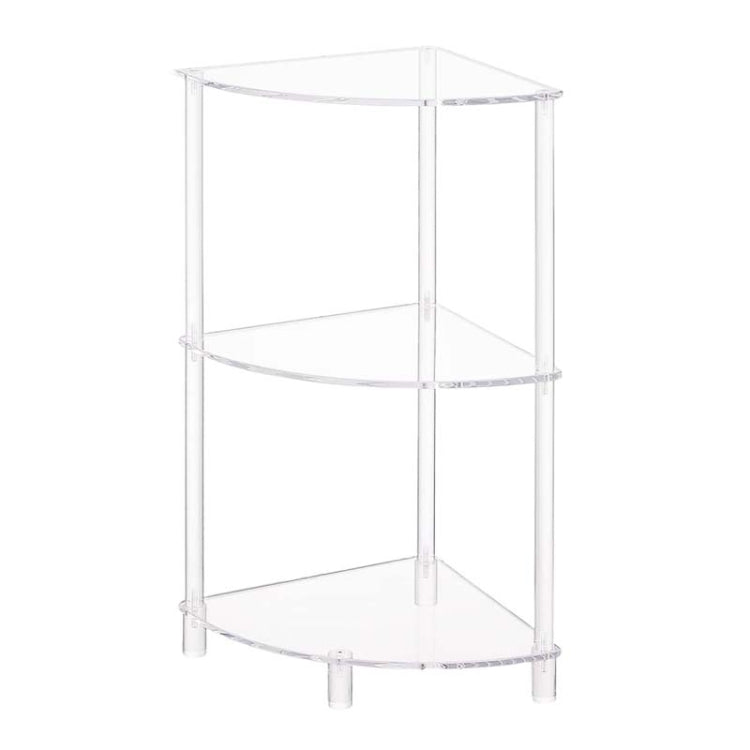 YX141 Acrylic 3-Layer Wall Corner Table For Living Room Bedroom Bathroom Placement Storage