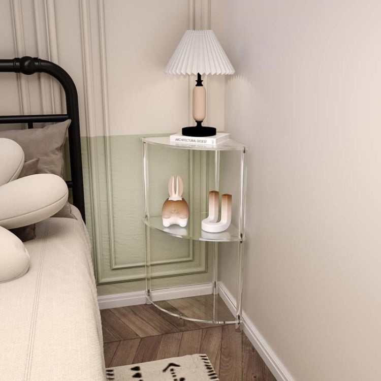 YX141 Acrylic 3-Layer Wall Corner Table For Living Room Bedroom Bathroom Placement Storage
