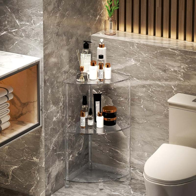 YX141 Acrylic 3-Layer Wall Corner Table For Living Room Bedroom Bathroom Placement Storage