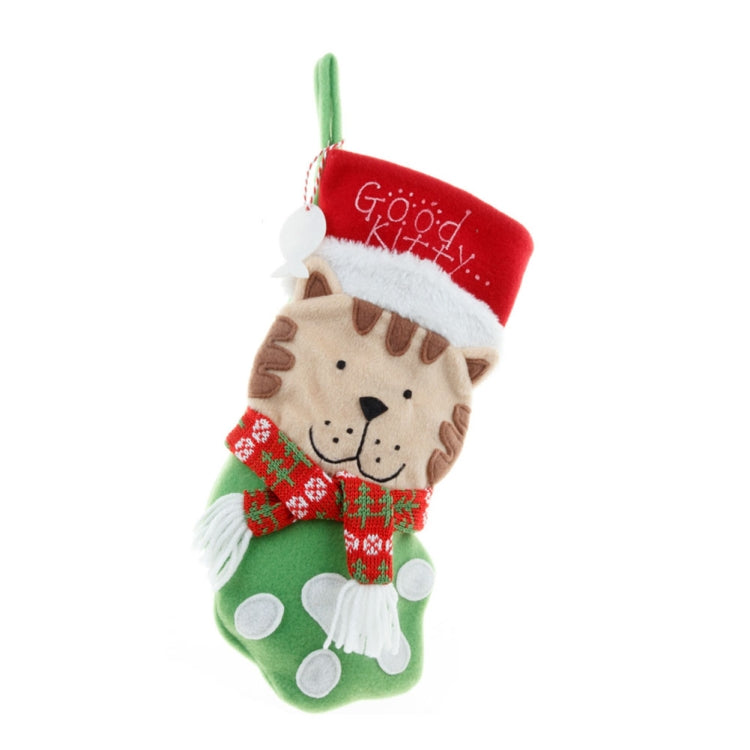 Model B Small Cat Sock Christmas Decoration Hanging Gift Bag Pet Candy Bag