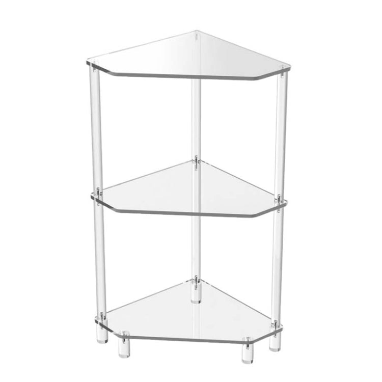 YX140 Polygonal 3-Tier Acrylic Wall Corner Table For Living Room Kitchen Bathroom Storage