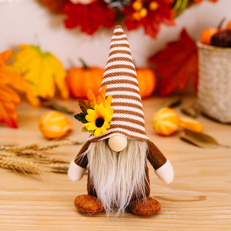 Christmas Thanksgiving Decorations Sunflower Maple Leaf Doll Faceless Doll Ornament
