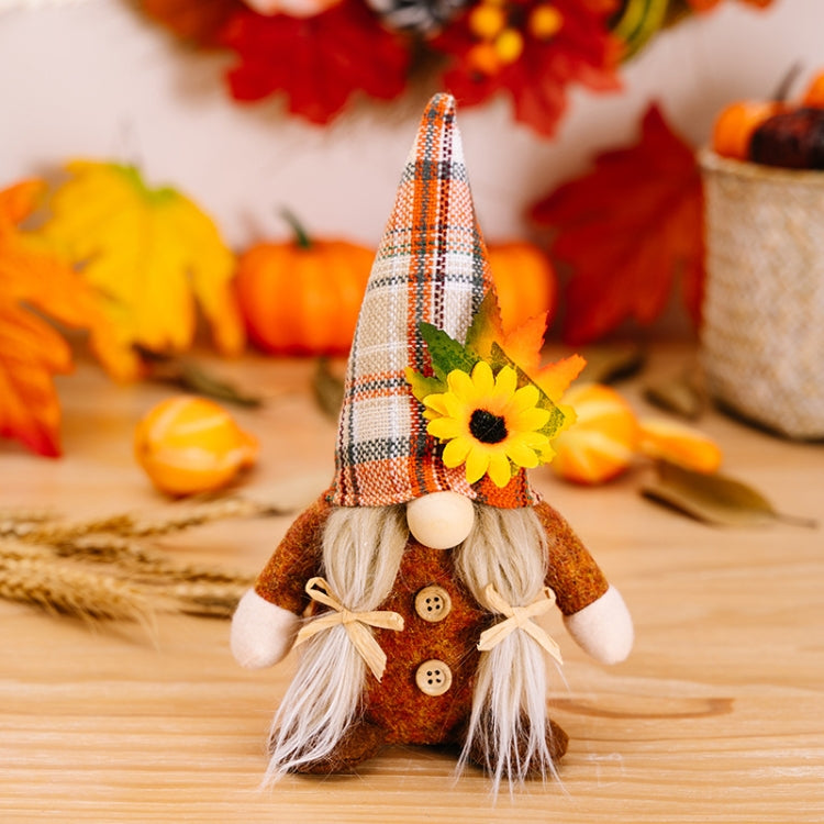 Christmas Thanksgiving Decorations Sunflower Maple Leaf Doll Faceless Doll Ornament