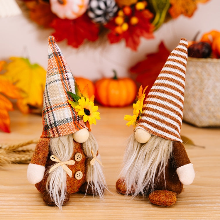 Christmas Thanksgiving Decorations Sunflower Maple Leaf Doll Faceless Doll Ornament
